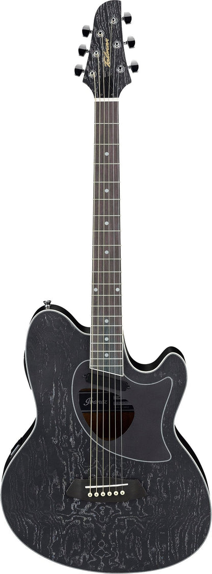 Ibanez TCM50 Talman Acoustic Electric Guitar in Galaxy Black Open Pore