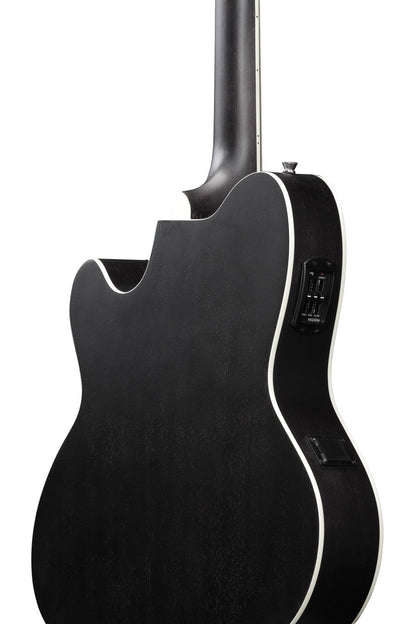 Ibanez TCM50 Talman Acoustic Electric Guitar in Galaxy Black Open Pore