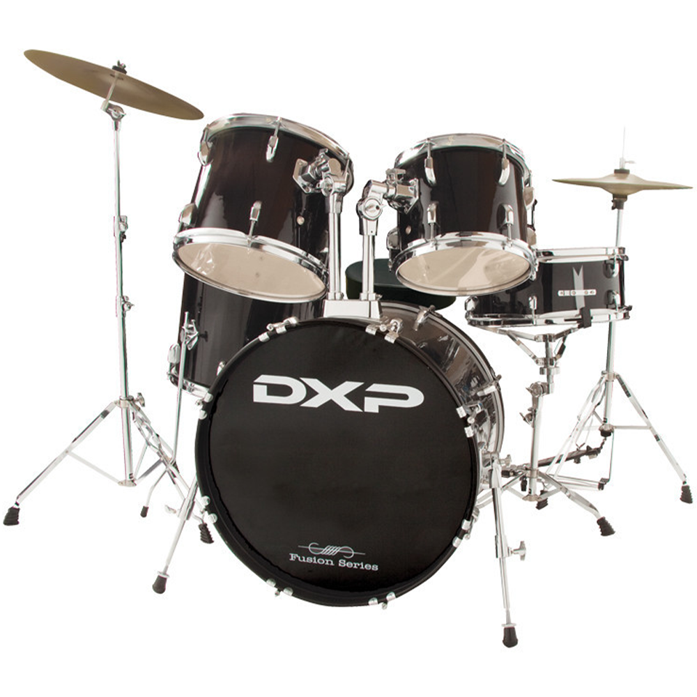 DXP Fusion Series 5 Piece Drum Kit in Black