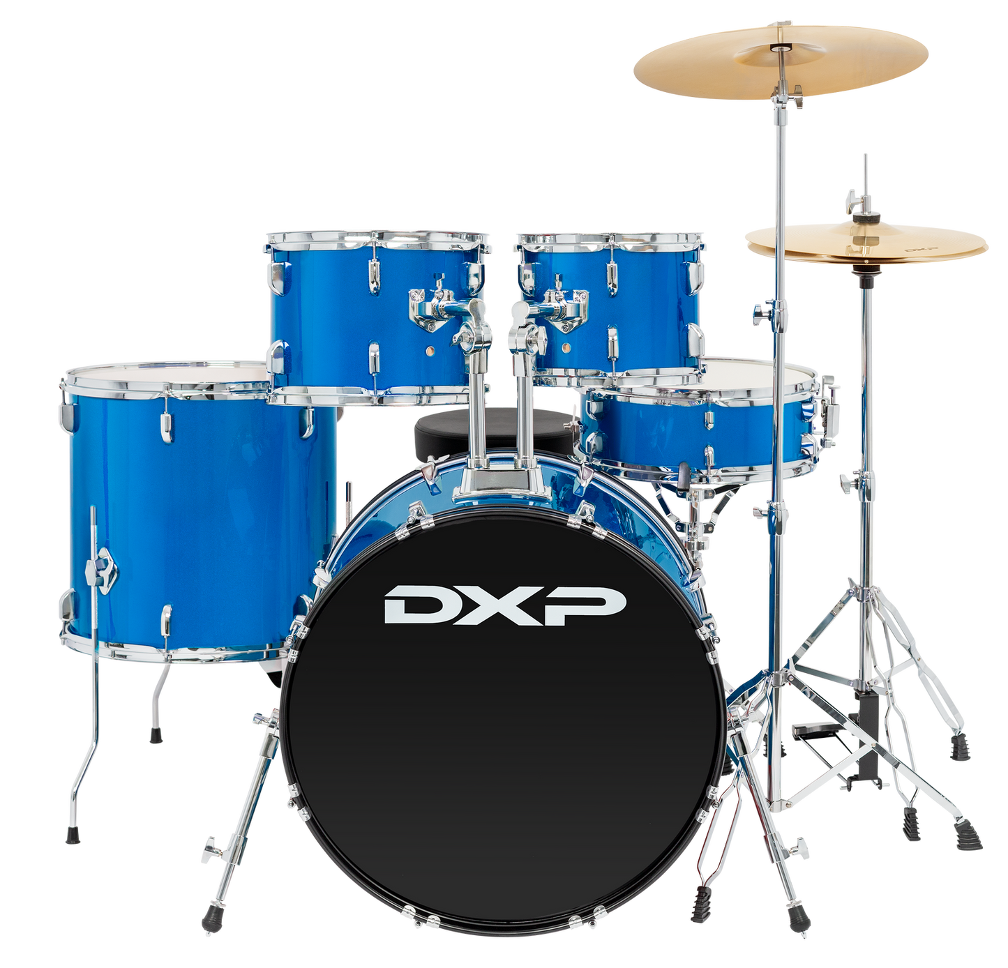 DXP Fusion Plus 5 Piece Drum Kit in Metallic Blue