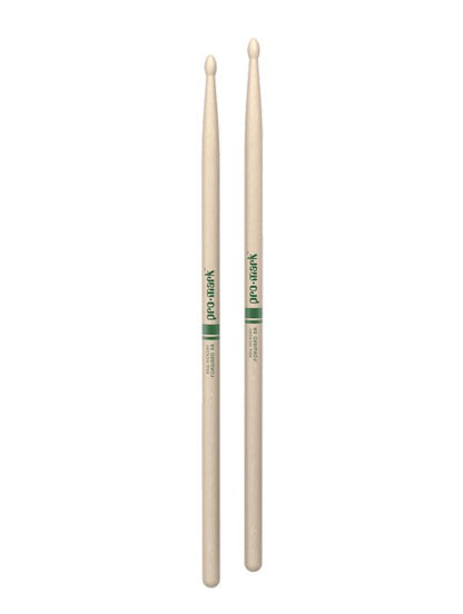 Promark Forward 5A Raw Hickory Wood Tip Natural Drumsticks