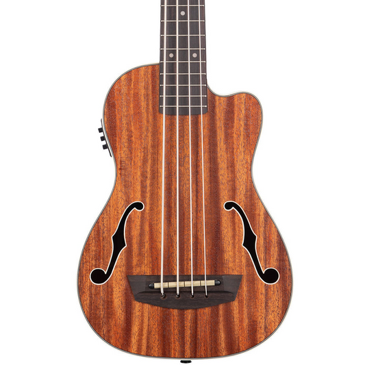 Kala Journeyman Acoustic-Electric UBass with F-Holes in Natural