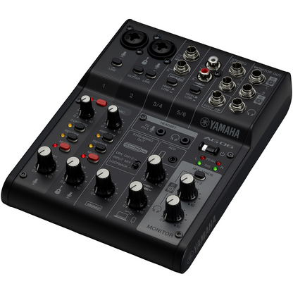 Yamaha AG06MK2B 6-Channel Live Streaming Mixer/USB Interface in Black