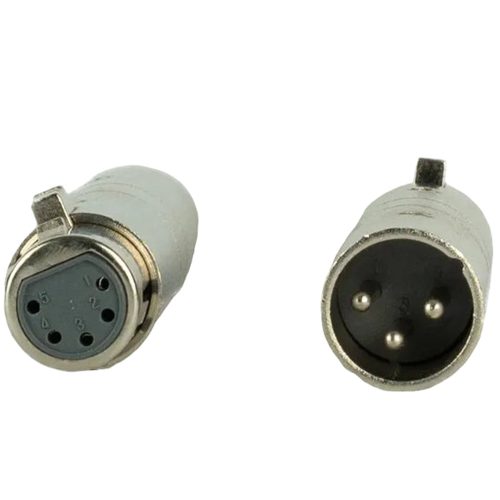 Event Lighting XLR3MXLR5F XLR 3 Pin Male to XLR 5 Pin Female Adaptors (Pair)