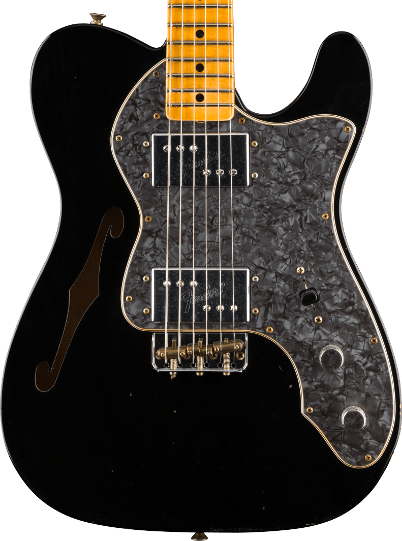 Fender Custom Shop 1970s Telecaster Thinline Journeyman in Aged Black