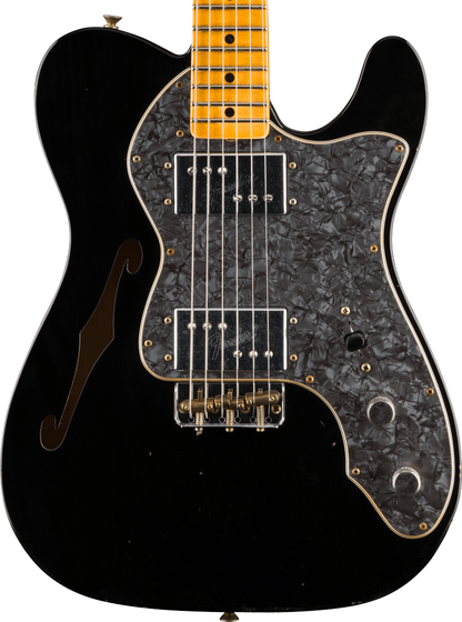 Fender Custom Shop 1970s Telecaster Thinline Journeyman in Aged Black