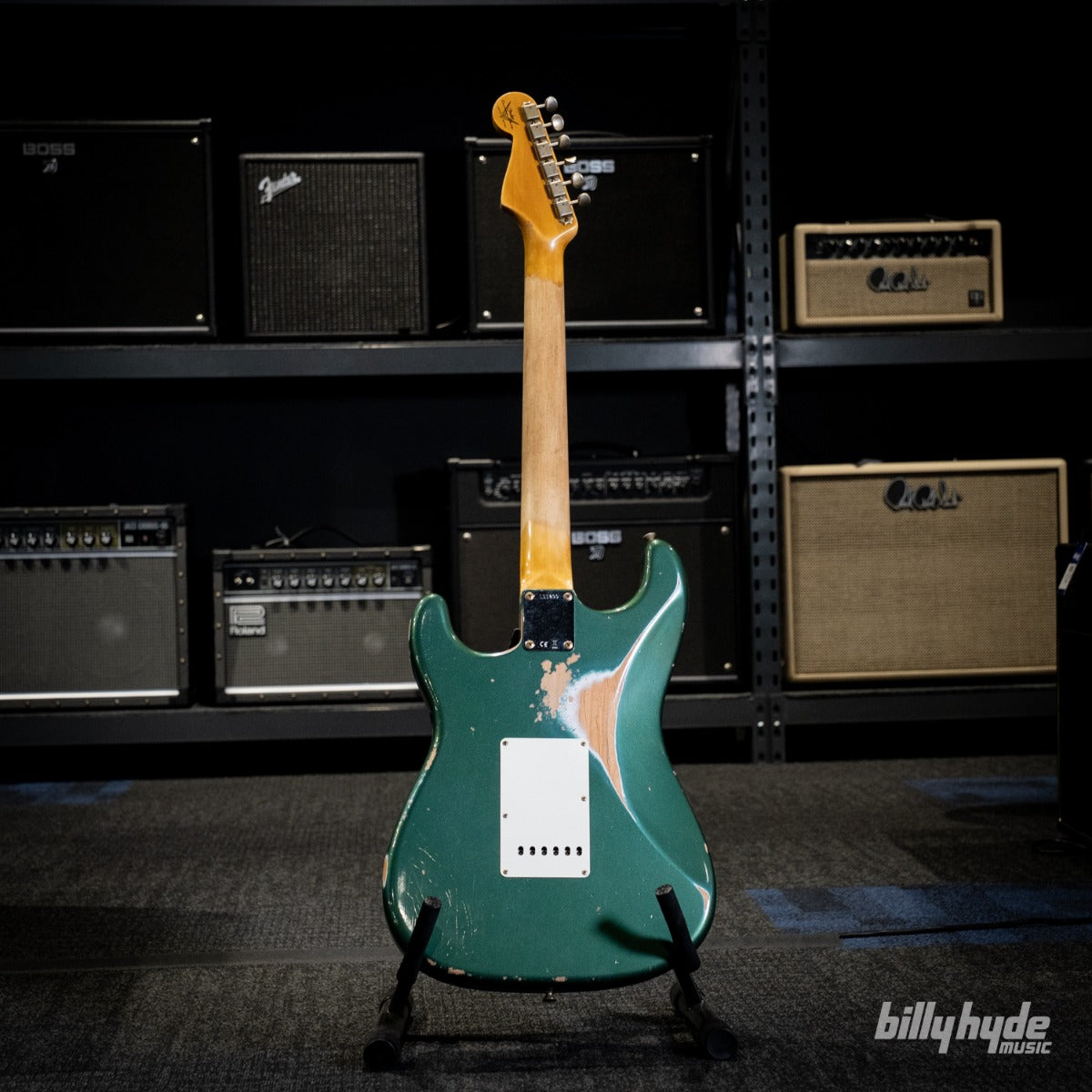 Fender Custom Shop Limited Edition 1964 L-Series Stratocaster Heavy Relic Electric Guitar in Aged Sherwood Green Metallic
