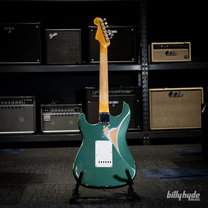 Fender Custom Shop Limited Edition 1964 L-Series Stratocaster Heavy Relic Electric Guitar in Aged Sherwood Green Metallic