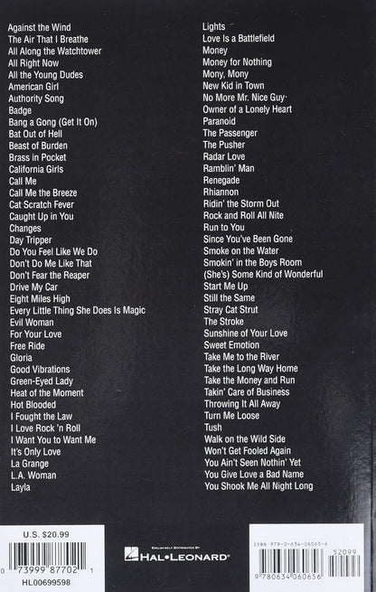 Classic Rock Guitar Chord Songbook