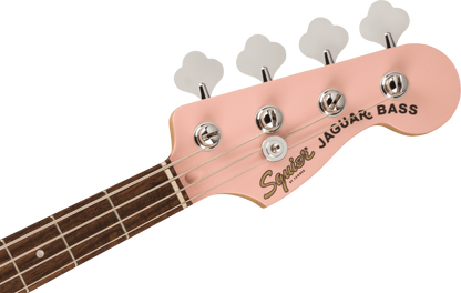 Squier FSR Affinity Series Jaguar Bass H, Laurel Fingerboard, Mint Pickguard, Matching Headstock in Shell Pink