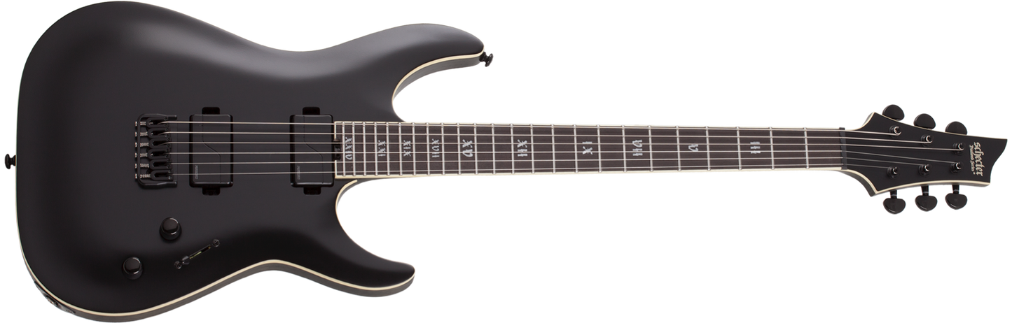 Schecter C-1 SLS Elite Evil Twin in Satin Black