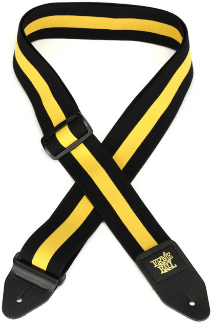Ernie Ball Comfort Stretch Guitar Or Bass Strap in Racer Yellow
