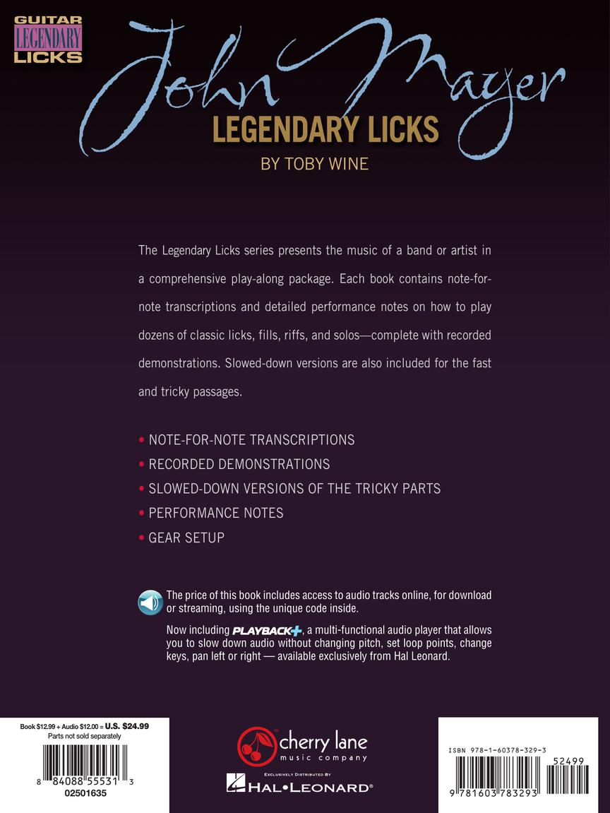 John Mayer Legendary Licks Tab