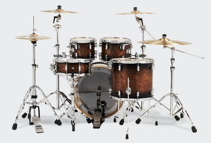 PDP Concept Maple Exotic 5 Piece Shell Pack in Walnut to Charcoal Burst