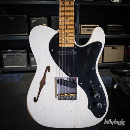 Fender Custom Shop Limited Edition Nocaster Thinline Relic Electric Guitar in Aged White Blonde