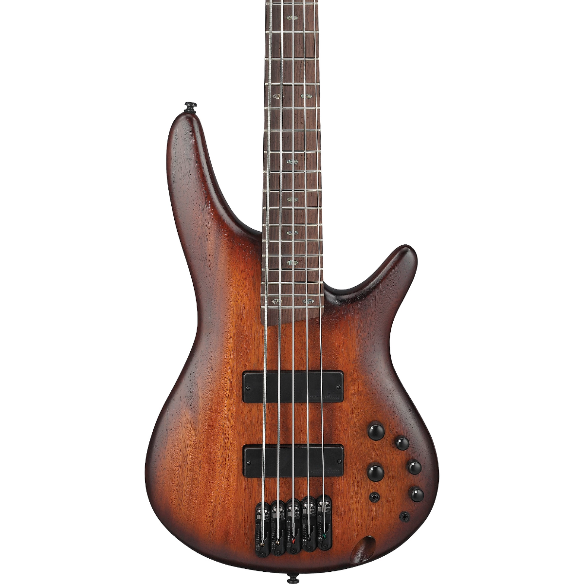 Ibanez SR505A 5-String Electric Bass Guitar in Mahogany Brown Burst Low Gloss