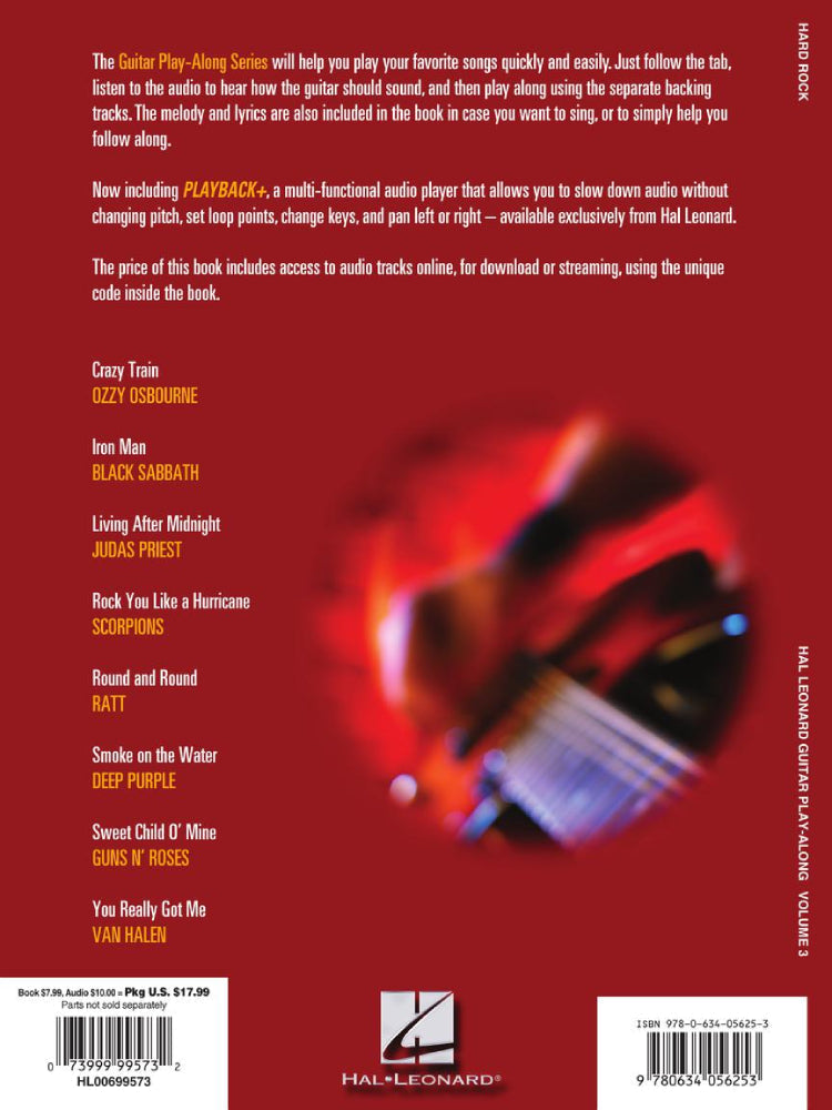 Hard Rock Guitar Play Along Volume 3 Bk/Ola