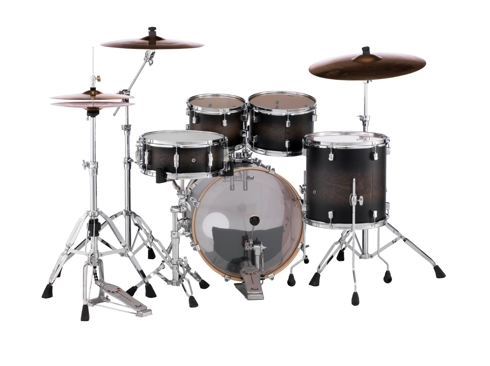 Pearl Decade Maple 20" Fusion Drumkit Increda-Bundle in Satin Black Burst
