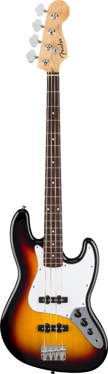 Fender Standard Jazz Bass, Laurel Fingerboard, White Pickguard in 3-Color Sunburst