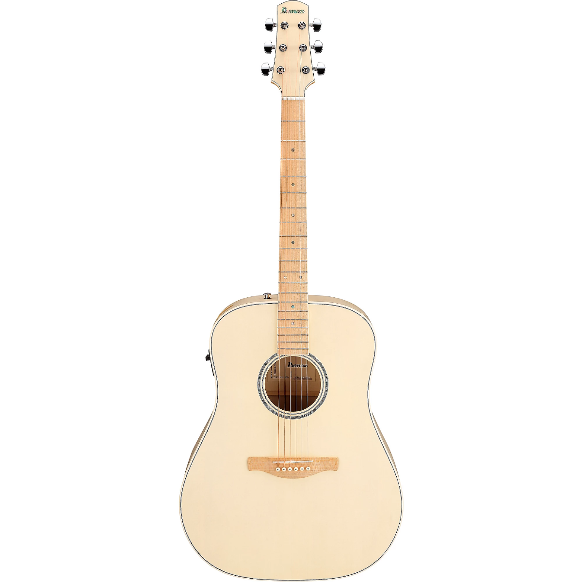 Ibanez AAD77M1E Acoustic Guitar in Open Pore Antique White