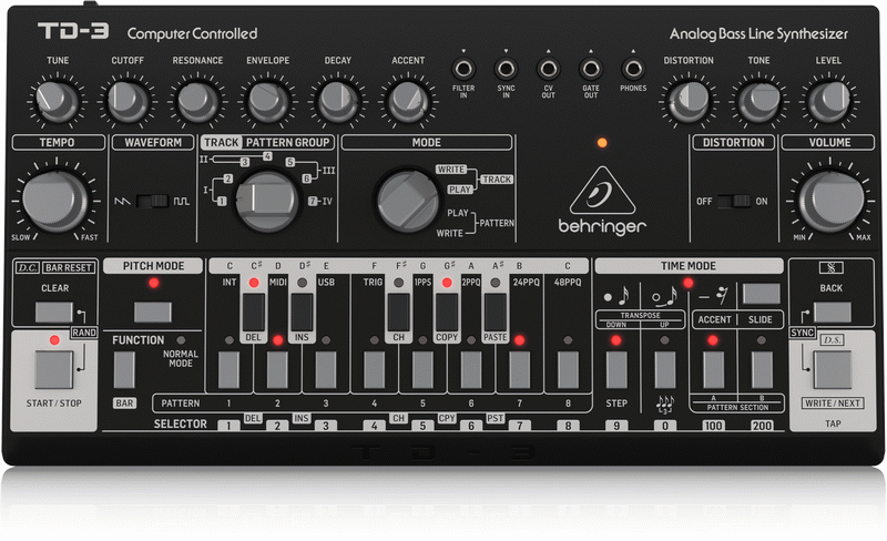 Behringer TD3 BK Analog Bass Line Synthesizer