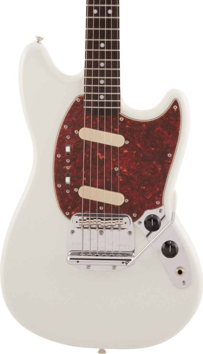 Fender Made in Japan Traditional 60s Mustang, Rosewood Fingerboard in Olympic White