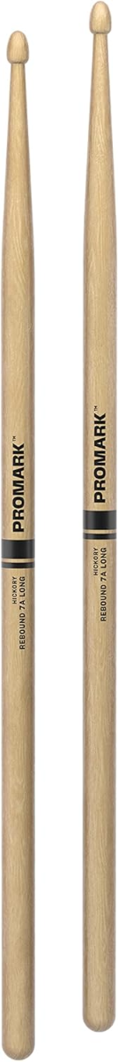 Promark Rebound 7A Long Lacquered Hickory Drumsticks
