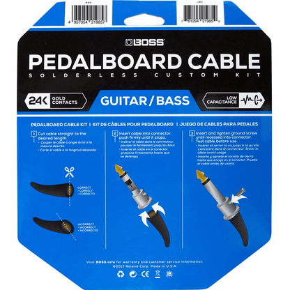 Boss Solderless Pedalboard Cable Kit 24 Connectors