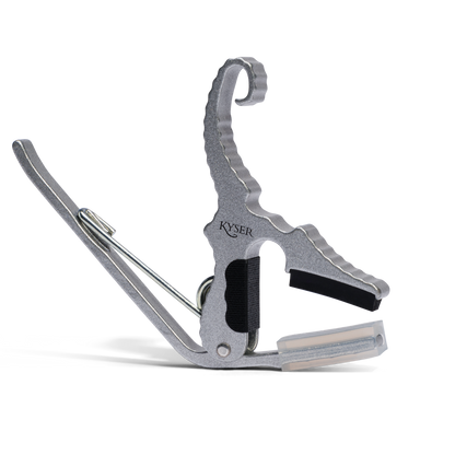 Kyser Quick Change Short Cut 3 String Partial Guitar Capo in Silver