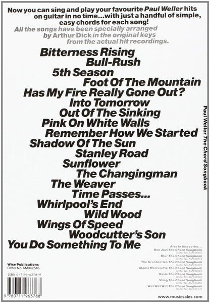 Paul Weller Guitar Chord Songbook