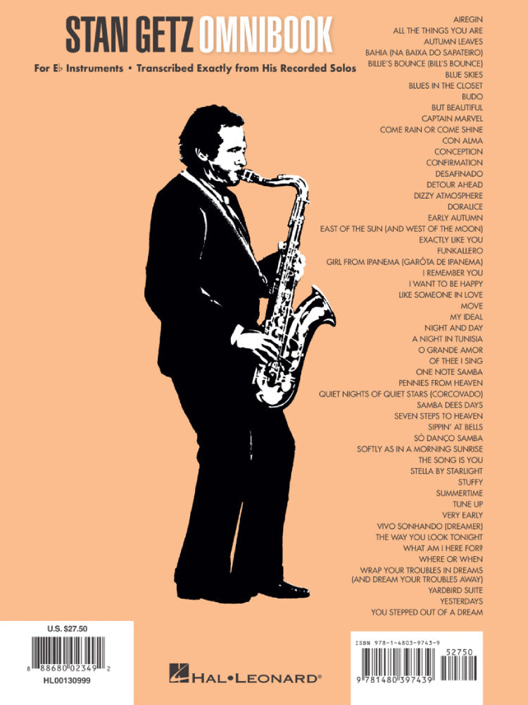 Stan Getz Omnibook For E Flat Instruments