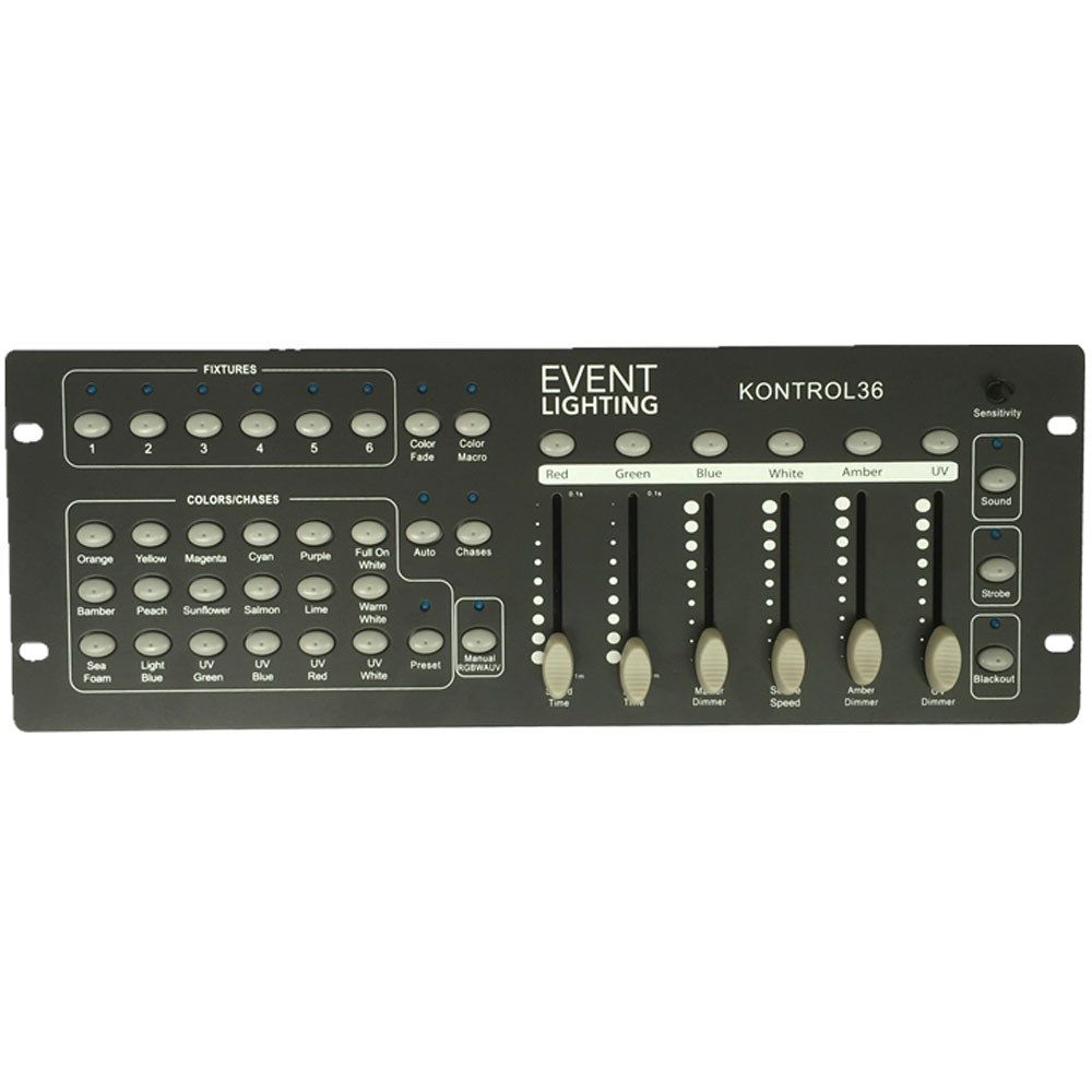 Event Lighting Lite Kontrol 36 6x RGBWAU Fixture DMX Controller