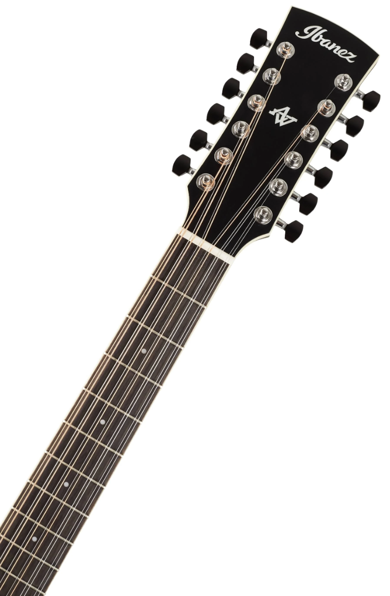 Ibanez AW8412CE 12 String Acoustic Electric Guitar in Weathered Black Open Pore