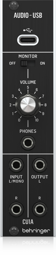 Behringer CU1A Ultra-Low Latency 2 In/2 Out USB/Audio Interface for Eurorack
