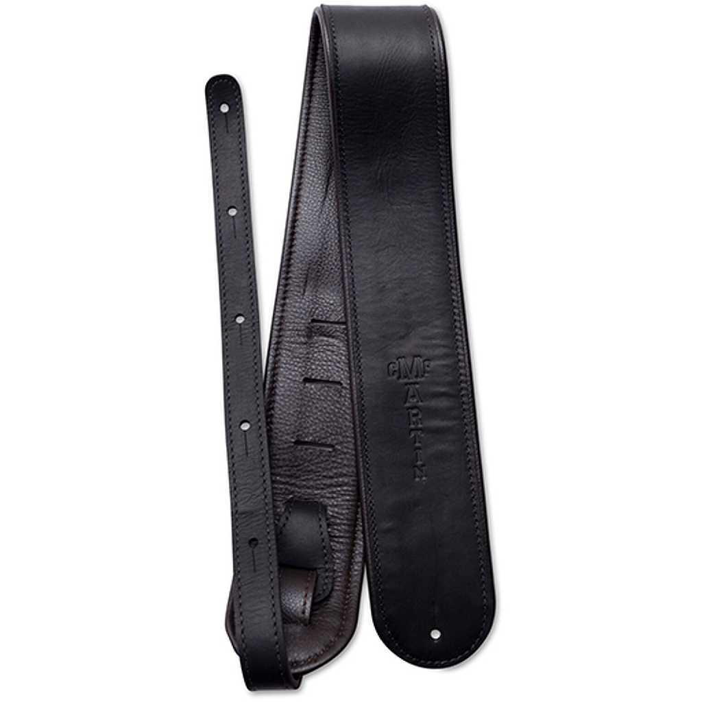 Martin Premium Rolled Leather Strap in Black
