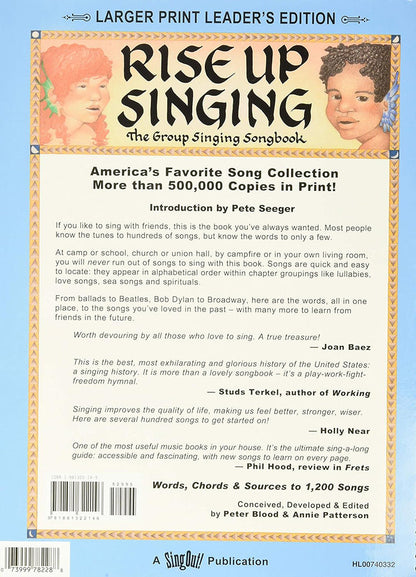 Rise Up Singing The Group Singing Songbook Large Print