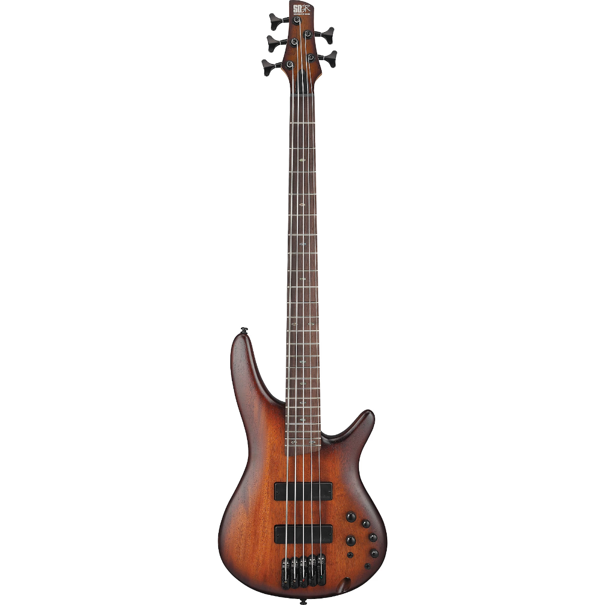 Ibanez SR505A 5-String Electric Bass Guitar in Mahogany Brown Burst Low Gloss