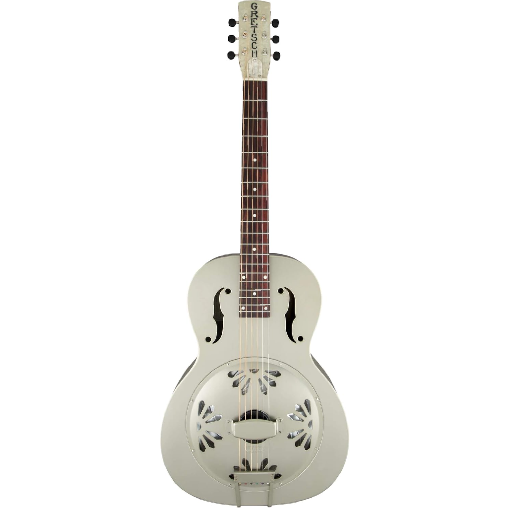 Gretsch G9201 Honey Dipper™ Round Neck Brass Body Resonator Guitar in Weathered Pump House Roof