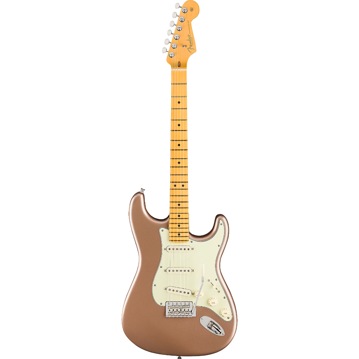 Fender American Professional Classic Stratocaster Electric Guitar, Maple Fingerboard in Faded Firemist Gold