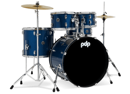 PDP Center Stage 22" 5 Piece Drum Kit in Royal Blue Sparkle