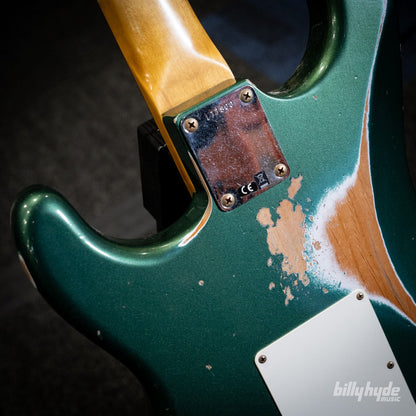 Fender Custom Shop Limited Edition 1964 L-Series Stratocaster Heavy Relic Electric Guitar in Aged Sherwood Green Metallic