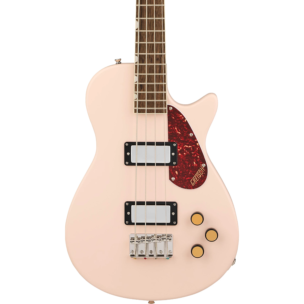 Gretsch Streamliner Jet Club Bass Single Cut Bass Guitar in Shell Pink