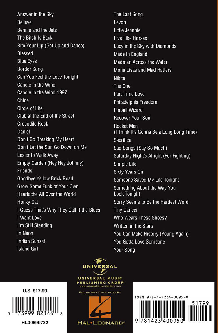 Elton John Guitar Chord Songbook