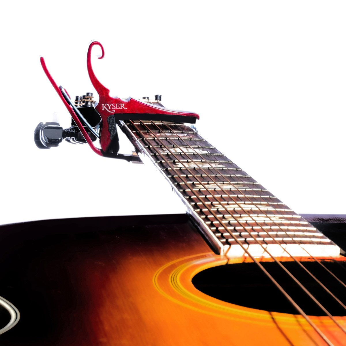 Kyser Quick Change Acoustic Guitar Capo in Ruby Red