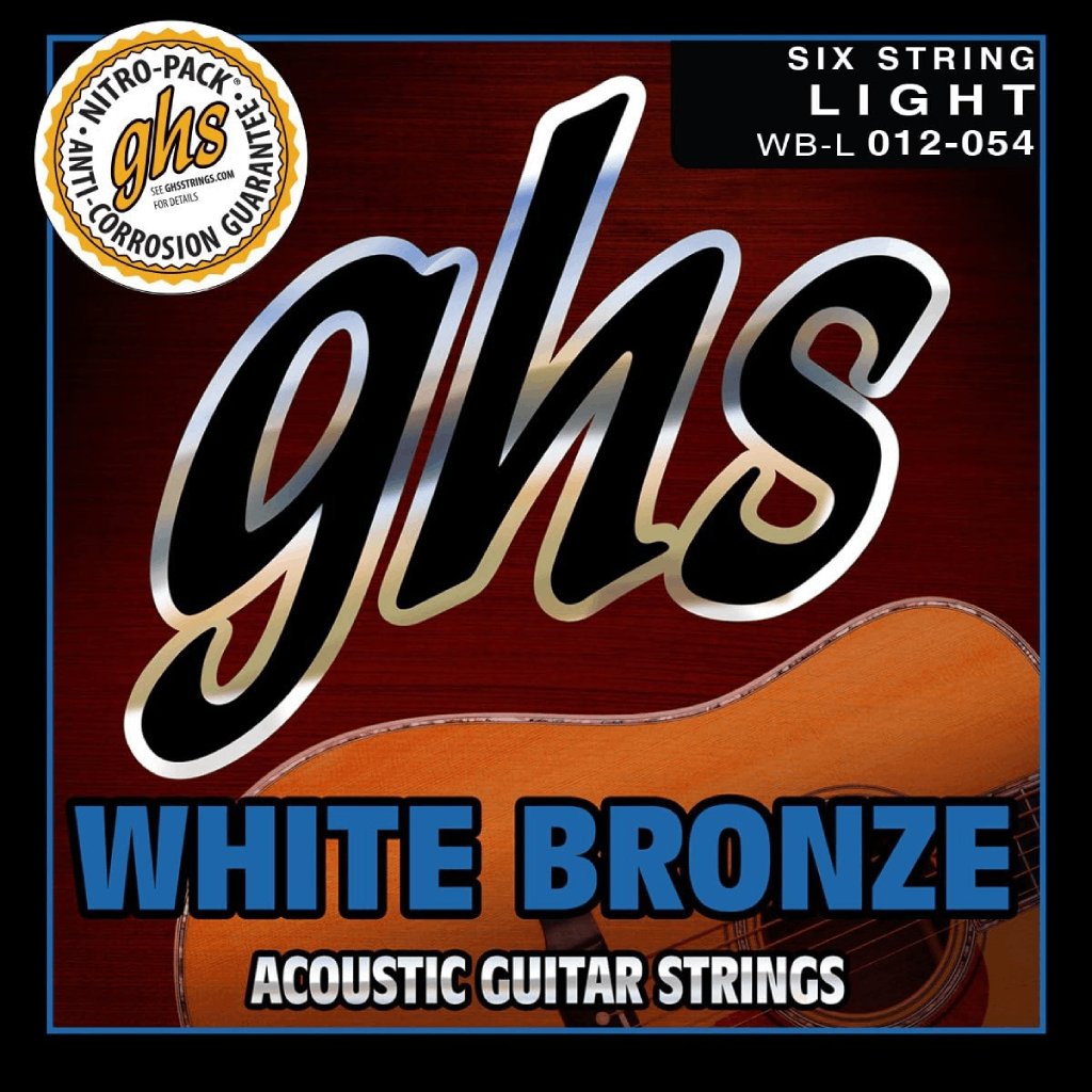 GHS WBL Standard Light White Bronze Acoustic Electric Guitar String 12 - 54 Gauge