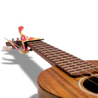 Kyser Quick Change Capo for Ukulele in Pastel Hibiscus
