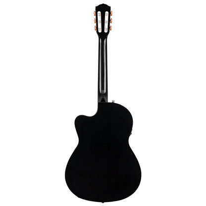 Fender CN140SCE Nylon Thinline, Walnut Fingerboard in Black