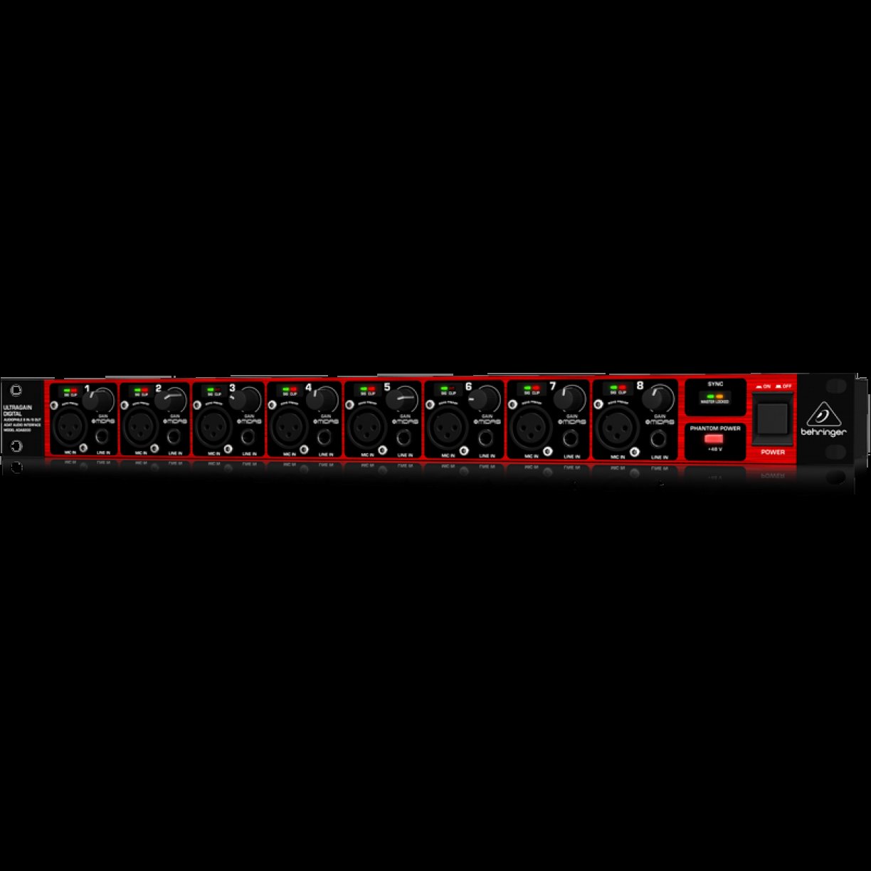 Behringer Ultragain Digital ADA8200 Audiophile 8 In and 8 Out ADAT Audio Interface