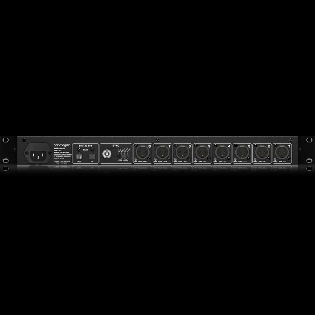 Behringer Ultragain Digital ADA8200 Audiophile 8 In and 8 Out ADAT Audio Interface