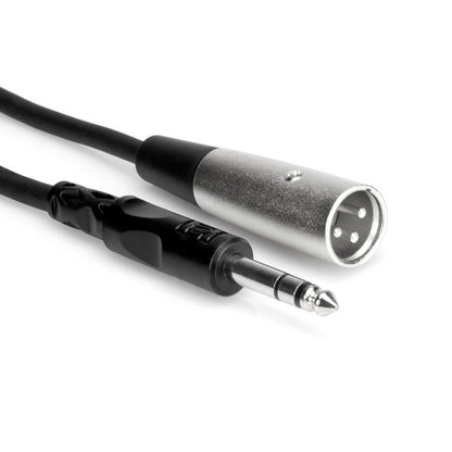 HOSA STX102M BALANCED INTERCONNECT, 1/4 IN TRS TO XLR3M, 2 FT